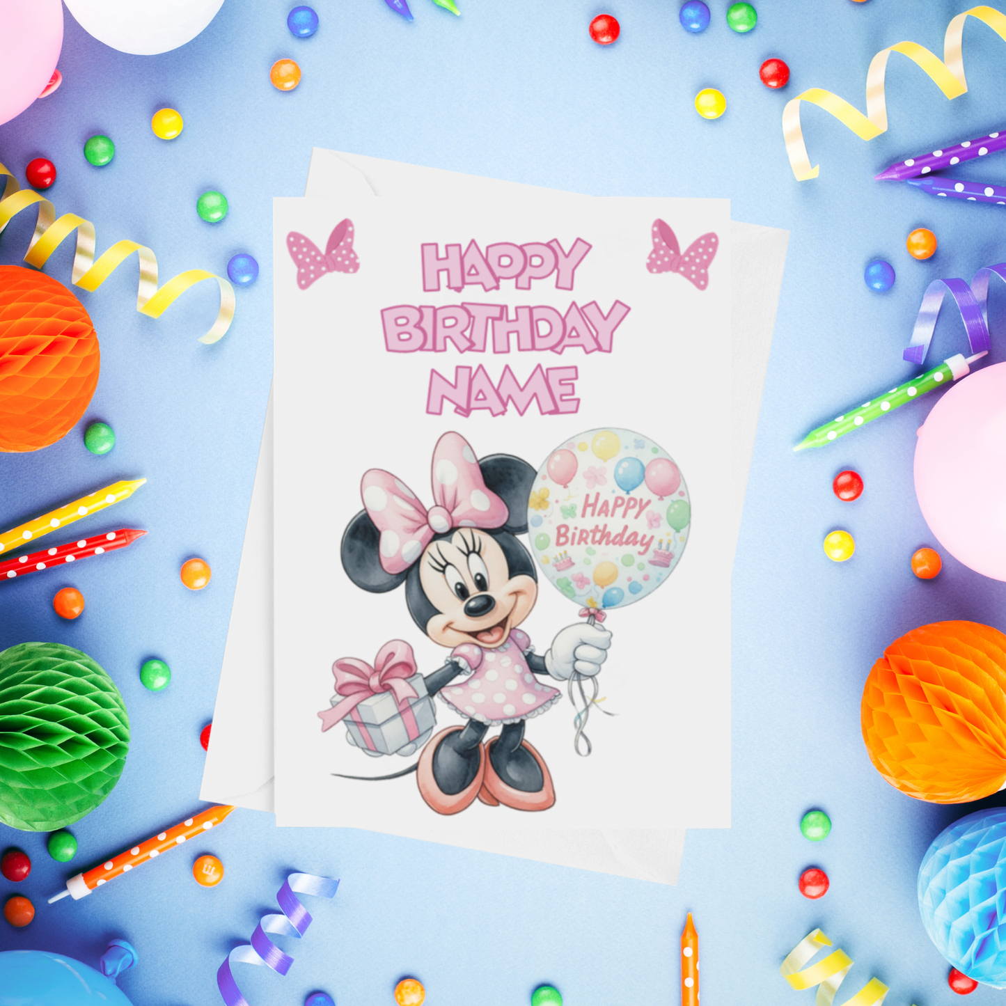 Minnie Mouse Personalised Birthday Card