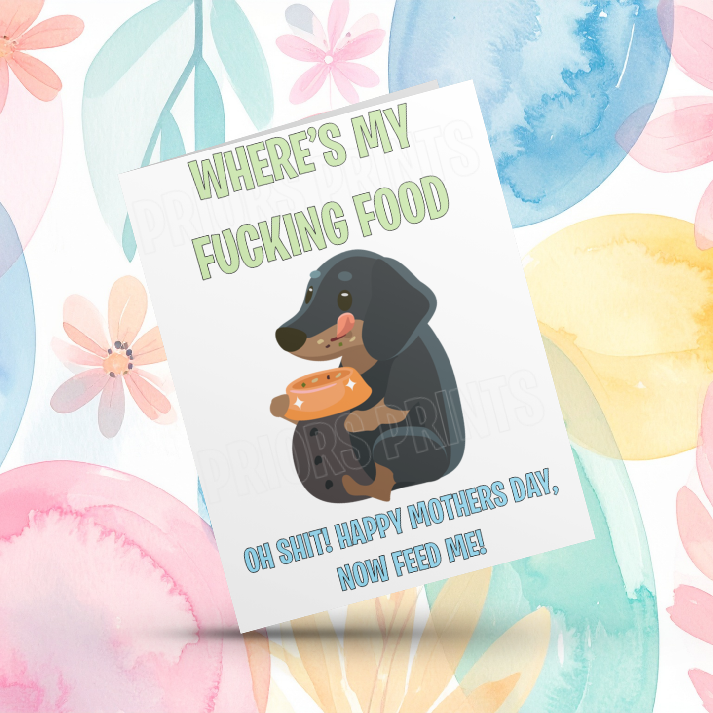 Funny Happy Mothers Day Card for Cat or Dog Mum