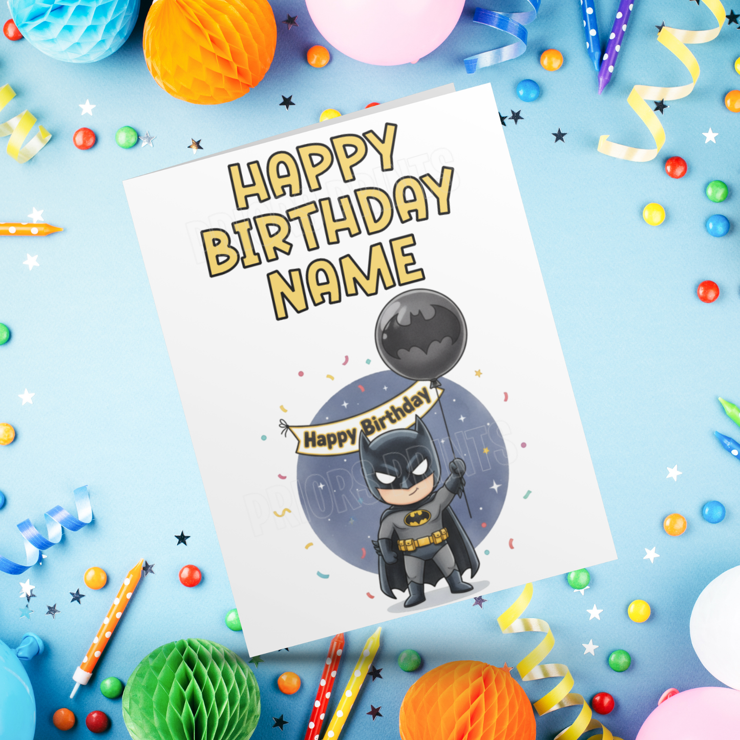 Personalised Batman Birthday Card I DC Comics I Superhero