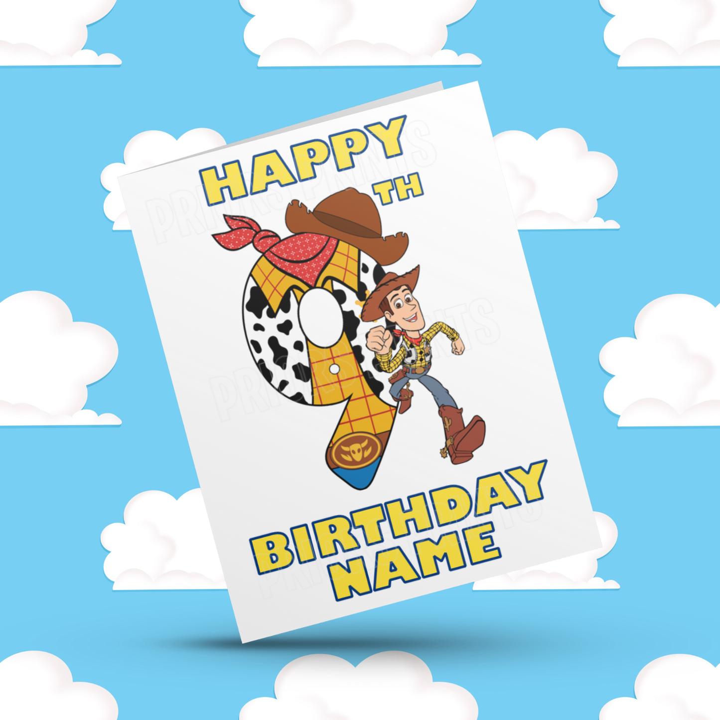 Personalised Woody Birthday Card with Age 1-20 Years (Toy Story)