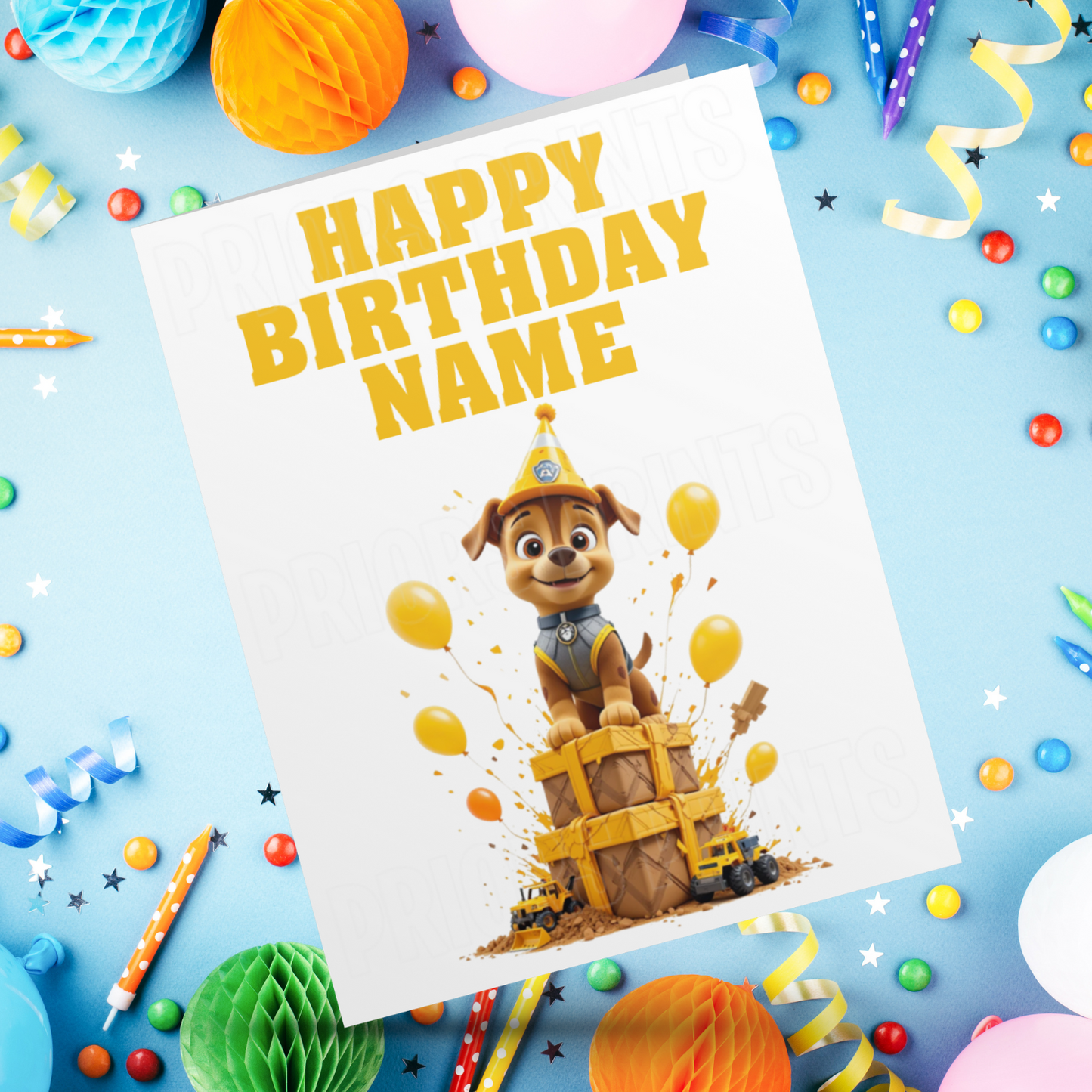Personalised Paw Patrol Birthday Card