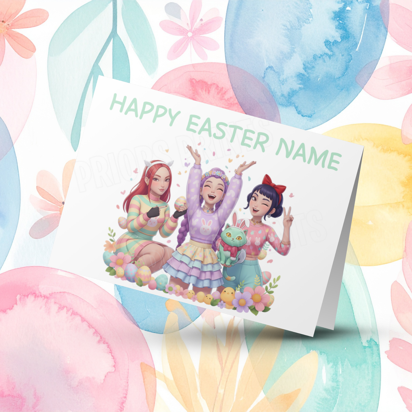 K Pop Personalised Easter Card