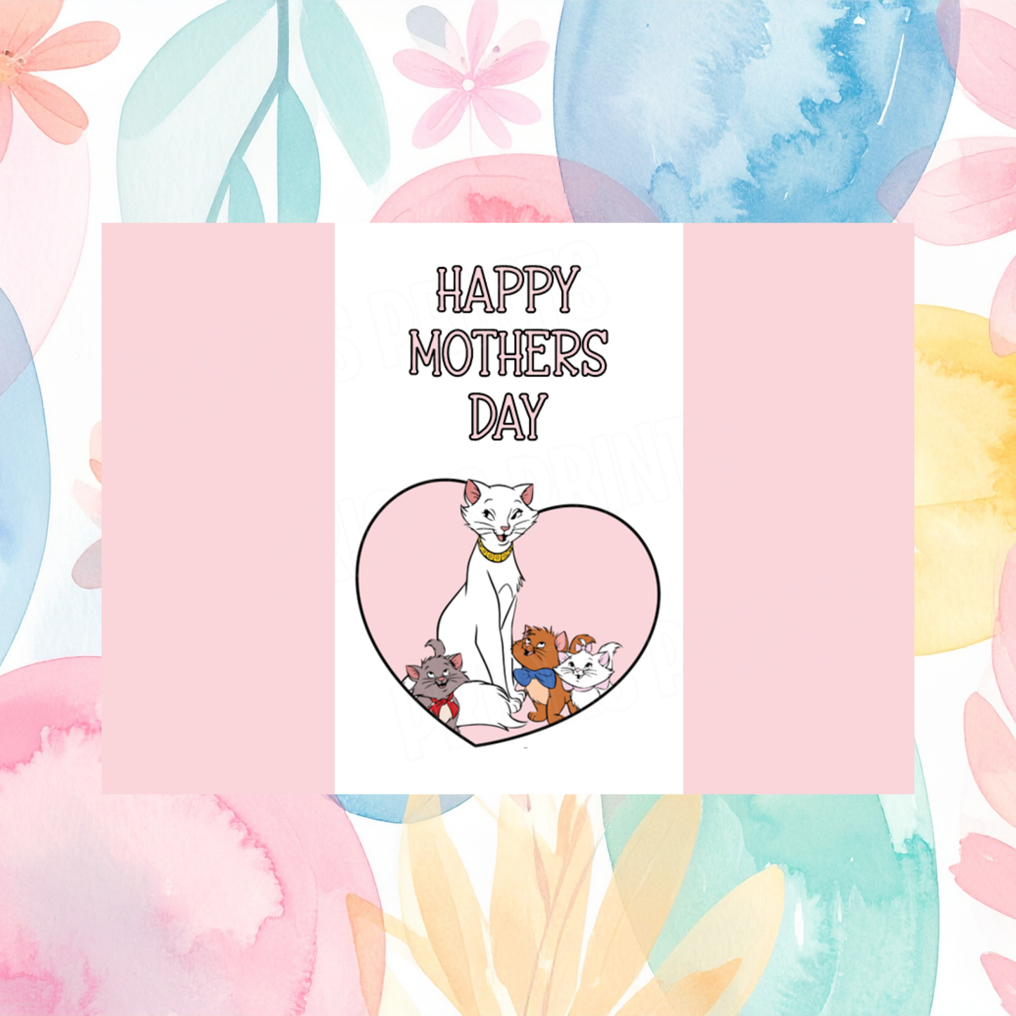Mixed Disney Characters with child Happy Mothers Day Chocolate Bar Wrapper I 101 Dalmations I Kanga I Bambi I  Aristocats I Lady & The Tramp I Dumbo