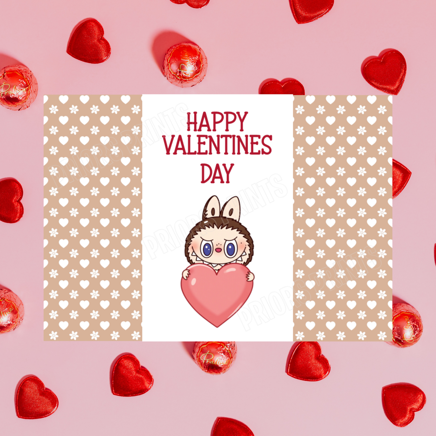 Labubu Valentines Day Chocolate Bar Wrappers 2
