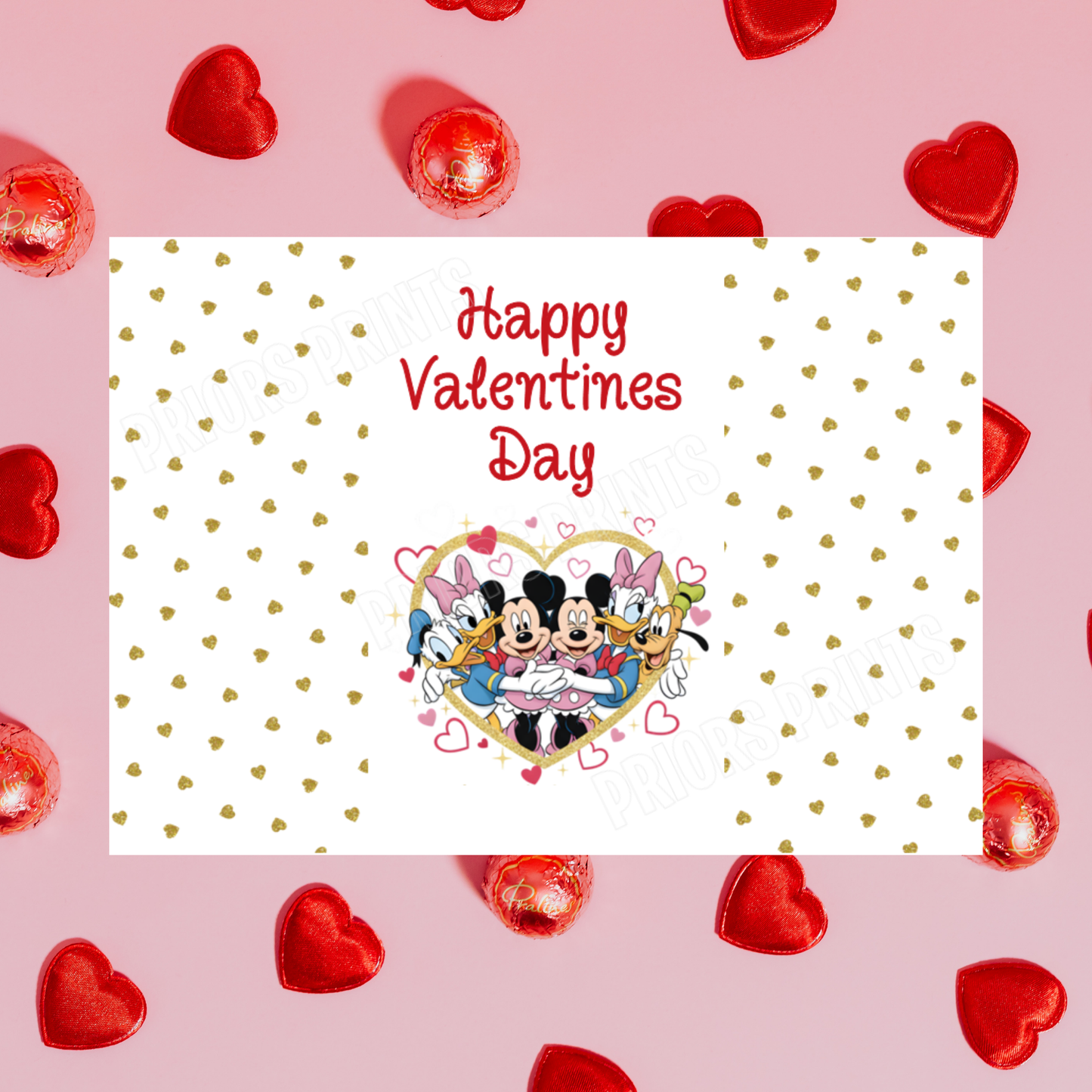 Mickey Mouse & Friends Valentines Day Chocolate Bar Wrappers I Mickey Mouse I Minnie Mouse I Donald Duck I Daisy Duck