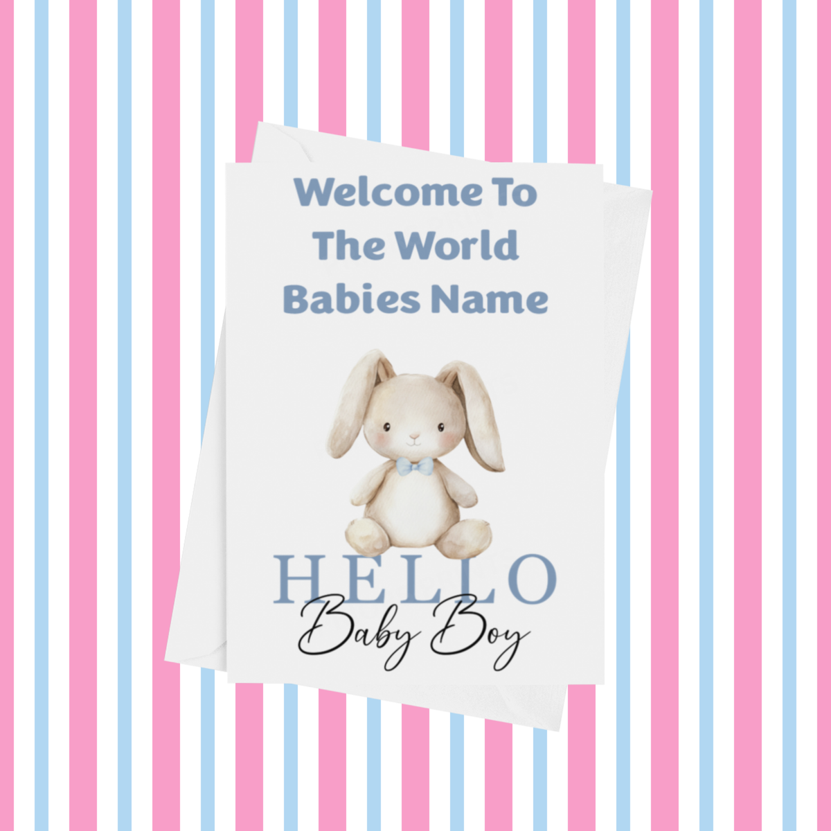 Welcome To The World Personalised Card for New Baby