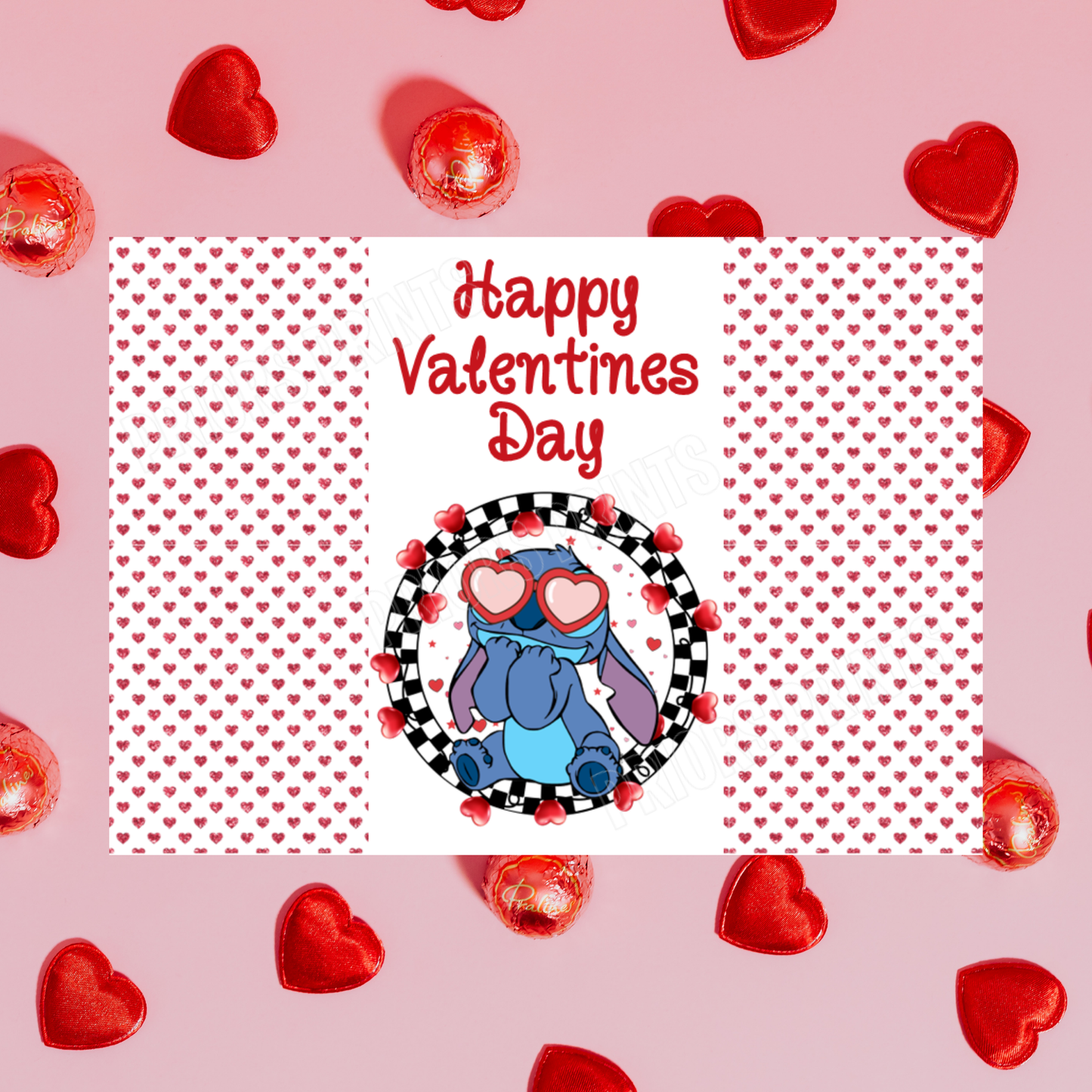 Disney Character Personalised Valentines Day Chocolate Bar Wrappers 3 I Lilo and Stitch I Beauty & The Beast I Tinkerbell I Aristocats I Sleeping Beauty Angel