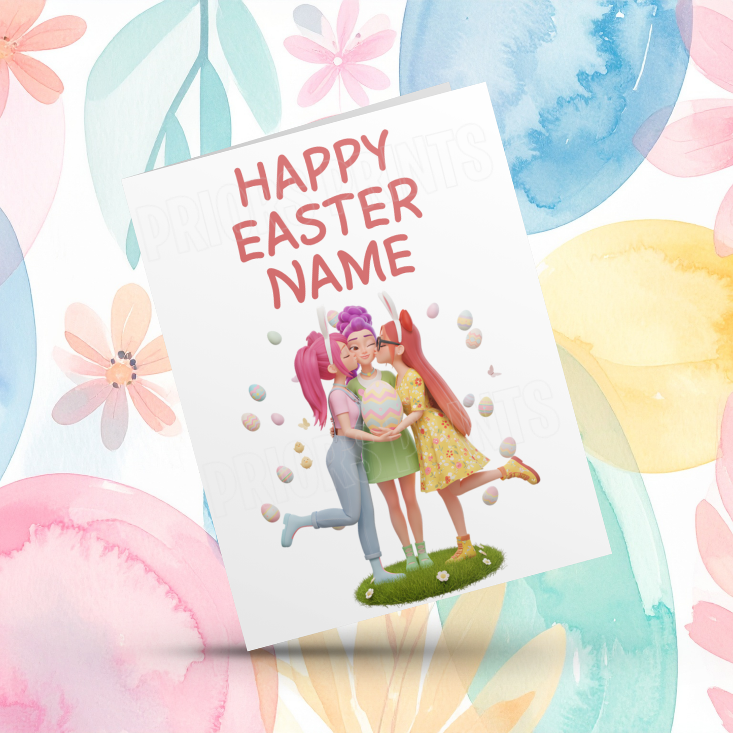 K Pop Personalised Easter Card