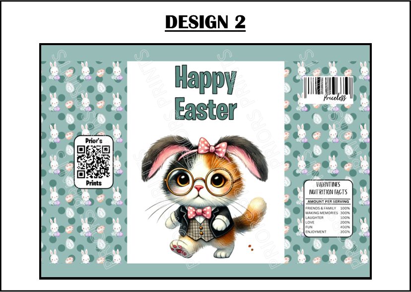 Easter Animals with Bunny Ears Treat Packets (Medium Sized)