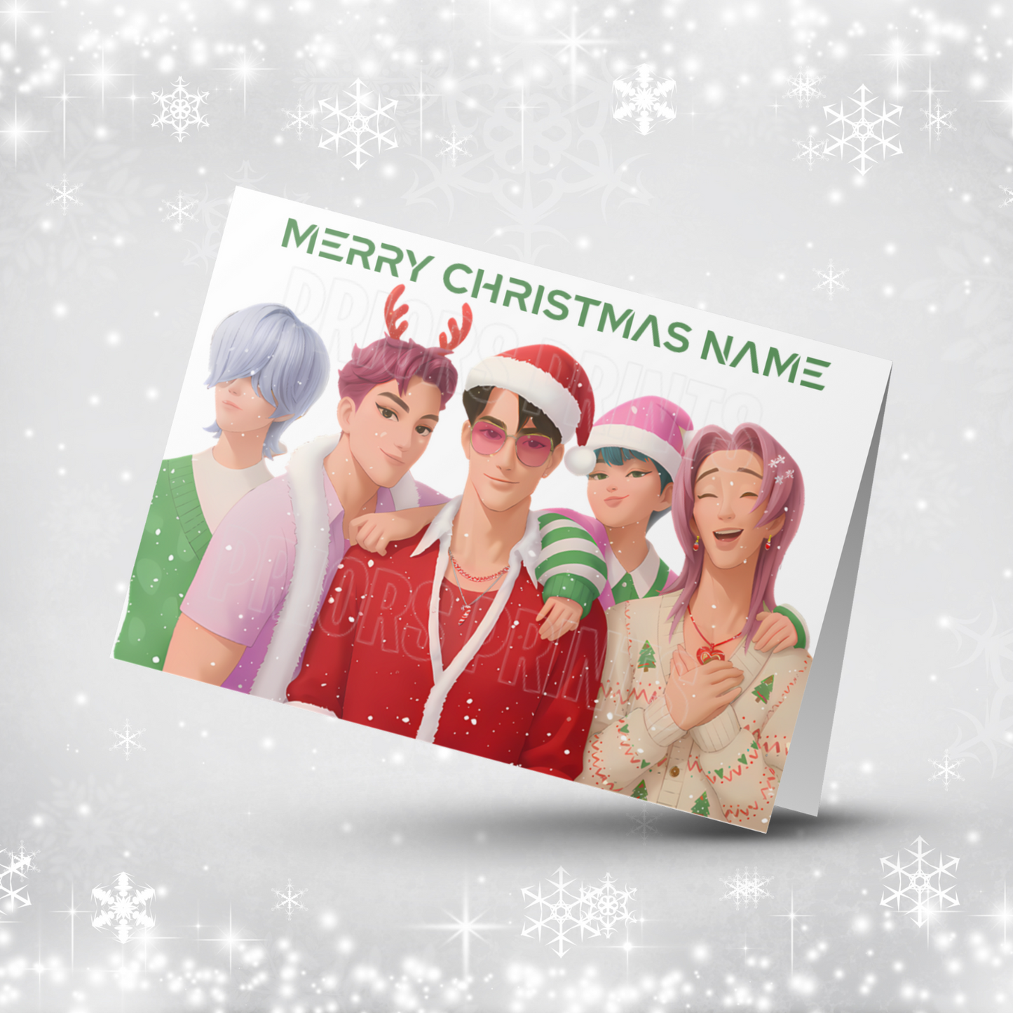 K Pop Demon Hunters Personalised Christmas Card NEW