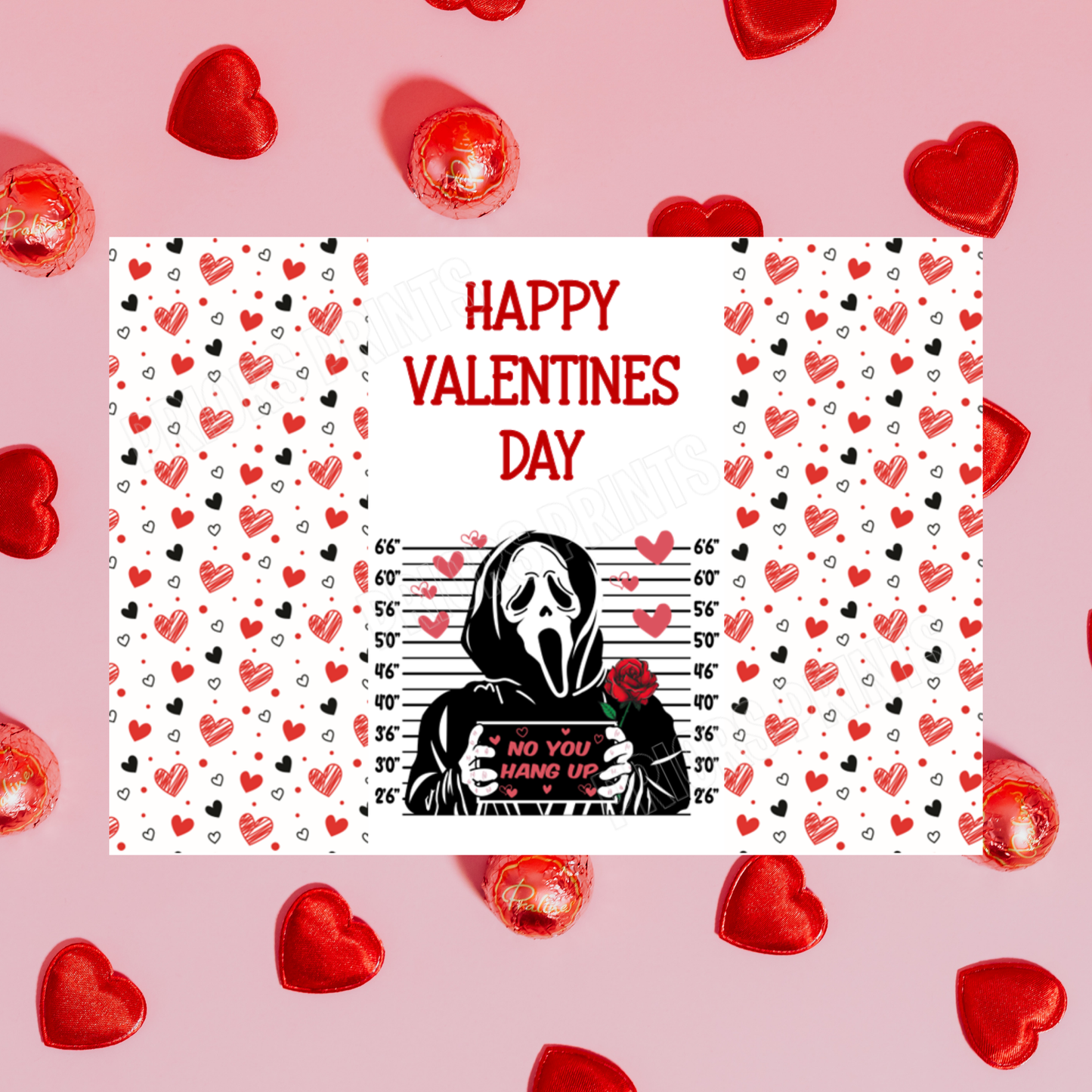 Horror Characters Valentines Day Chocolate Bar Wrapper I Freddy Krueger I Scream I Chucky I Mike Myers I Jason I Halloween I Friday The 13th
