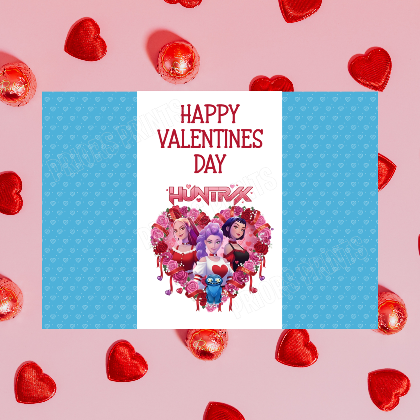 K-Pop demon Hunters Valentines Chocolate Bar Wrapper I K Pop demon Hunters I Rumi I Zoey I Mira I Huntrix I Saja Boys I Jinu I Romance