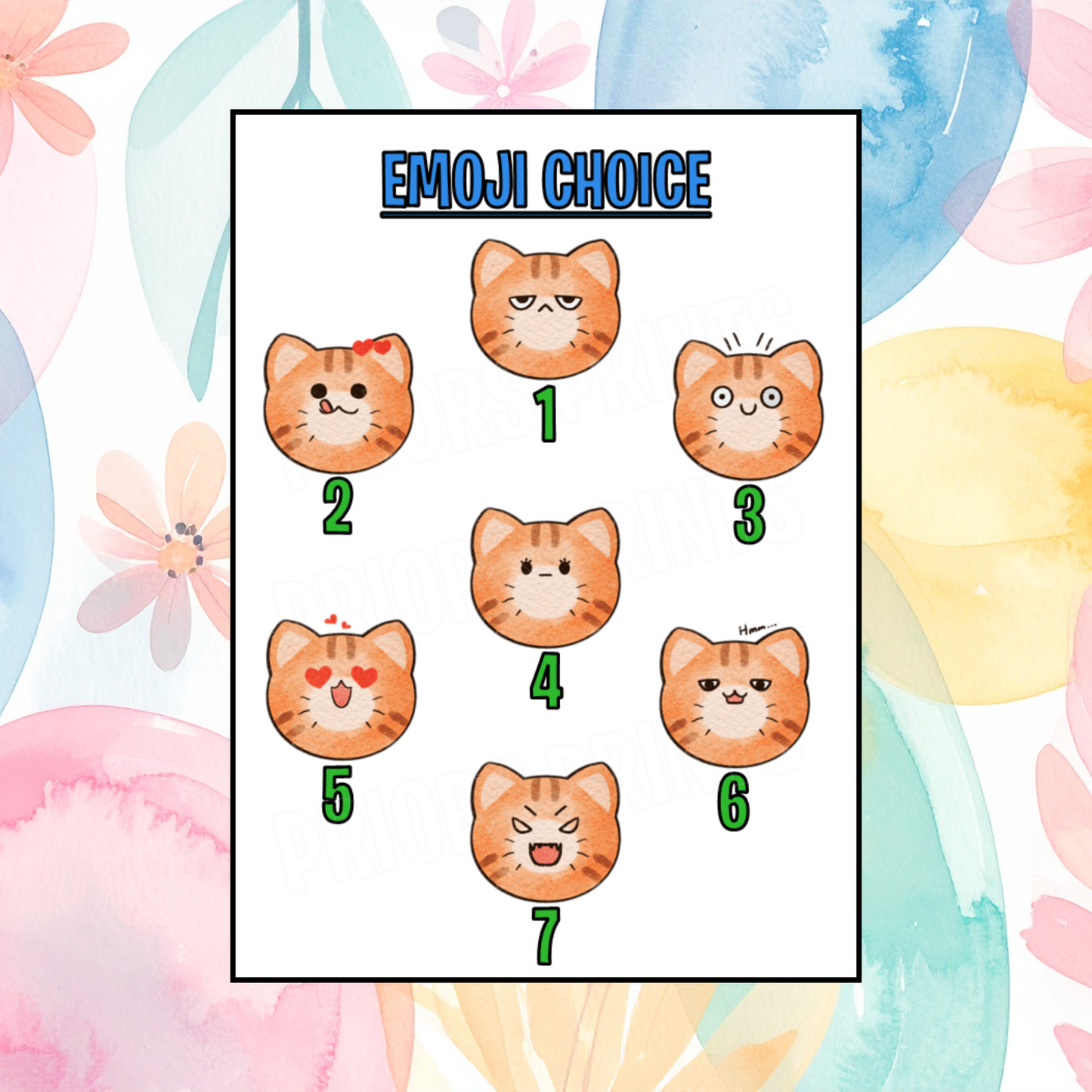 Cat Personalised Mothers Day Card with Children's Names