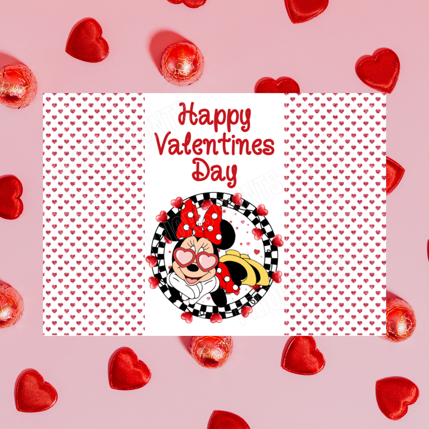 Disney Character Personalised Valentines Day Chocolate Bar Wrappers 2 I Minnie I Mickey I Winnie The Pooh I Lion King I Lady & The Tramp I Dumbo I Pluto