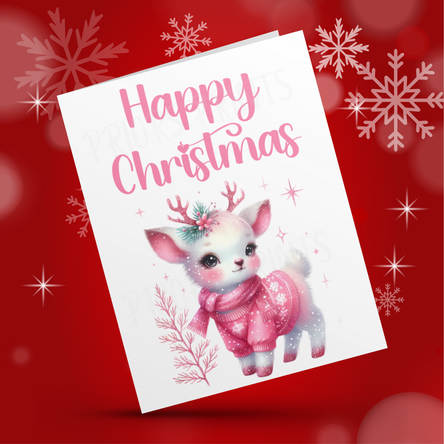 Cute Pink Christmas Cards