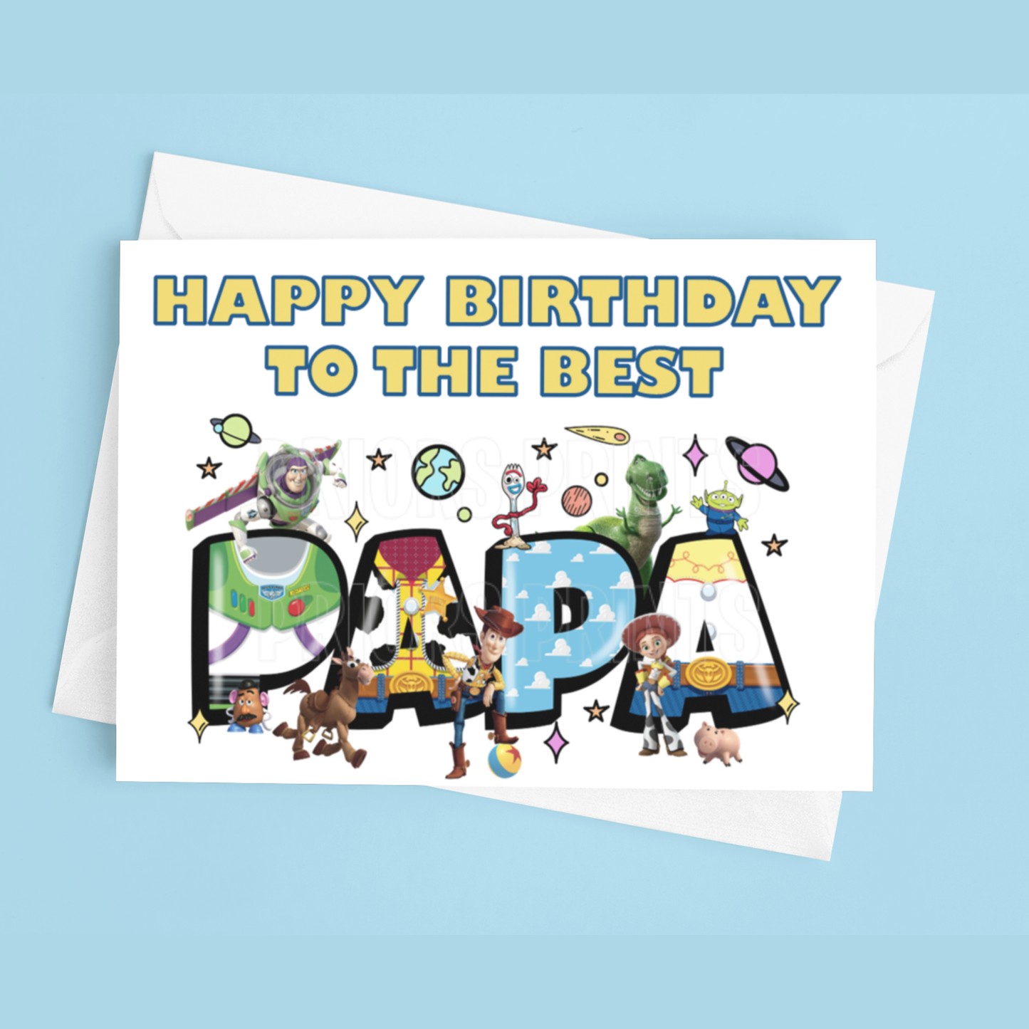 Happy Birthday Mixed Character- To the best Dad or Papa