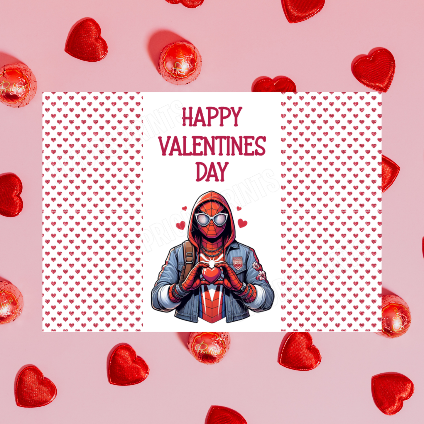 Cute Spiderman Valentines Day Chocolate Bar Wrappers