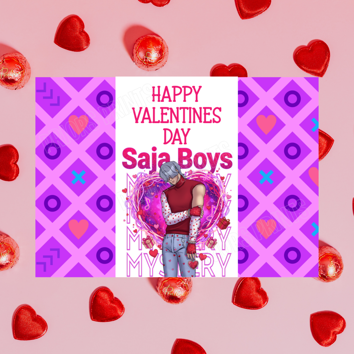 K-Pop demon Hunters Valentines Chocolate Bar Wrappers I Saja Boys I Jinu I Abs I Abby I Mystery I Romance I Baby i Huntrix