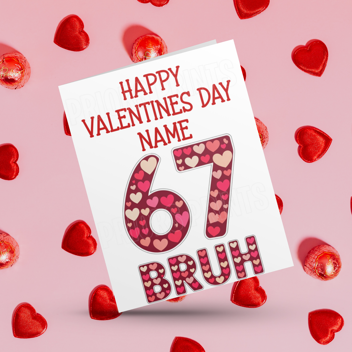 Cute Personalised Six Seven Valetines Cards I 67 I Sixseven I 6 7