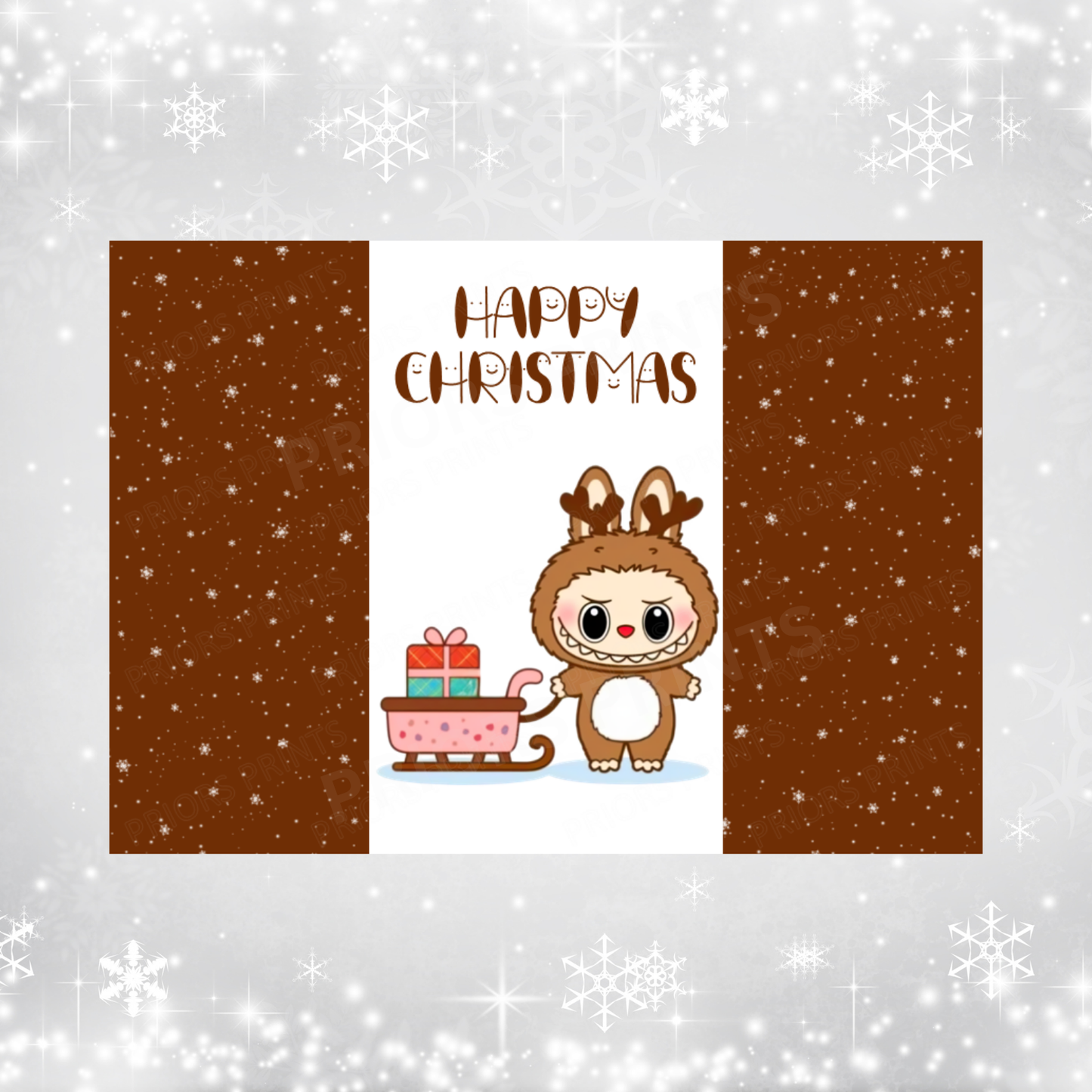 Labubu Christmas Chocolate Bar Wrapper