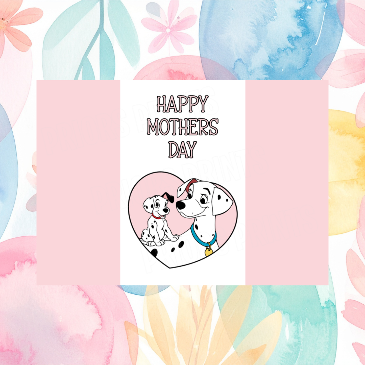 Mixed Disney Characters with child Happy Mothers Day Chocolate Bar Wrapper I 101 Dalmations I Kanga I Bambi I  Aristocats I Lady & The Tramp I Dumbo