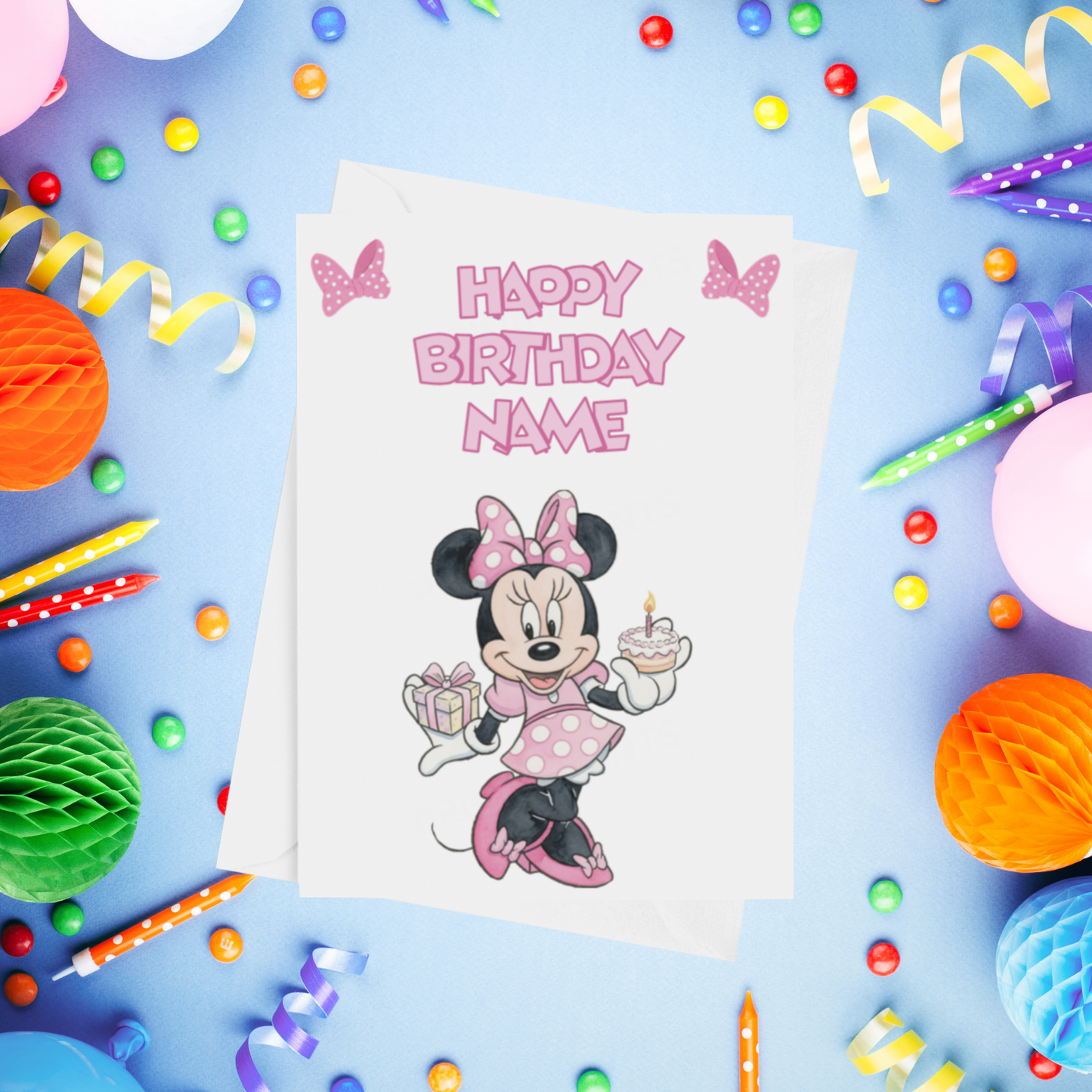 Minnie Mouse Personalised Birthday Card