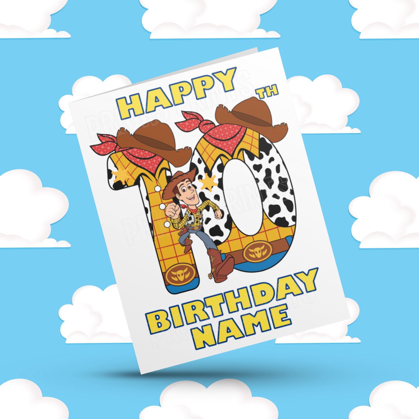 Personalised Woody Birthday Card with Age 1-20 Years (Toy Story)