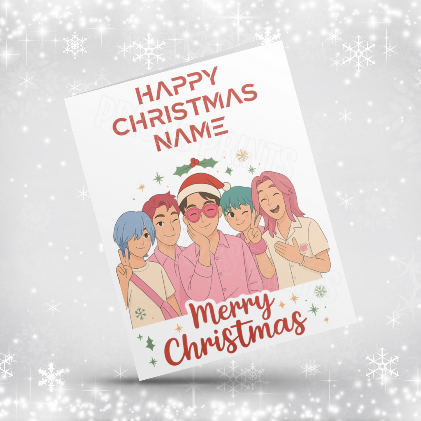 K Pop Demon Hunters Personalised Christmas Card NEW