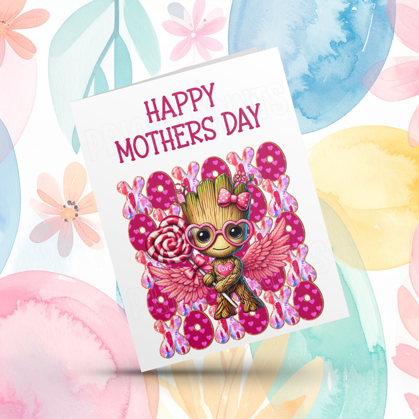XOXO Mixed Character Happy Mothers Day Card