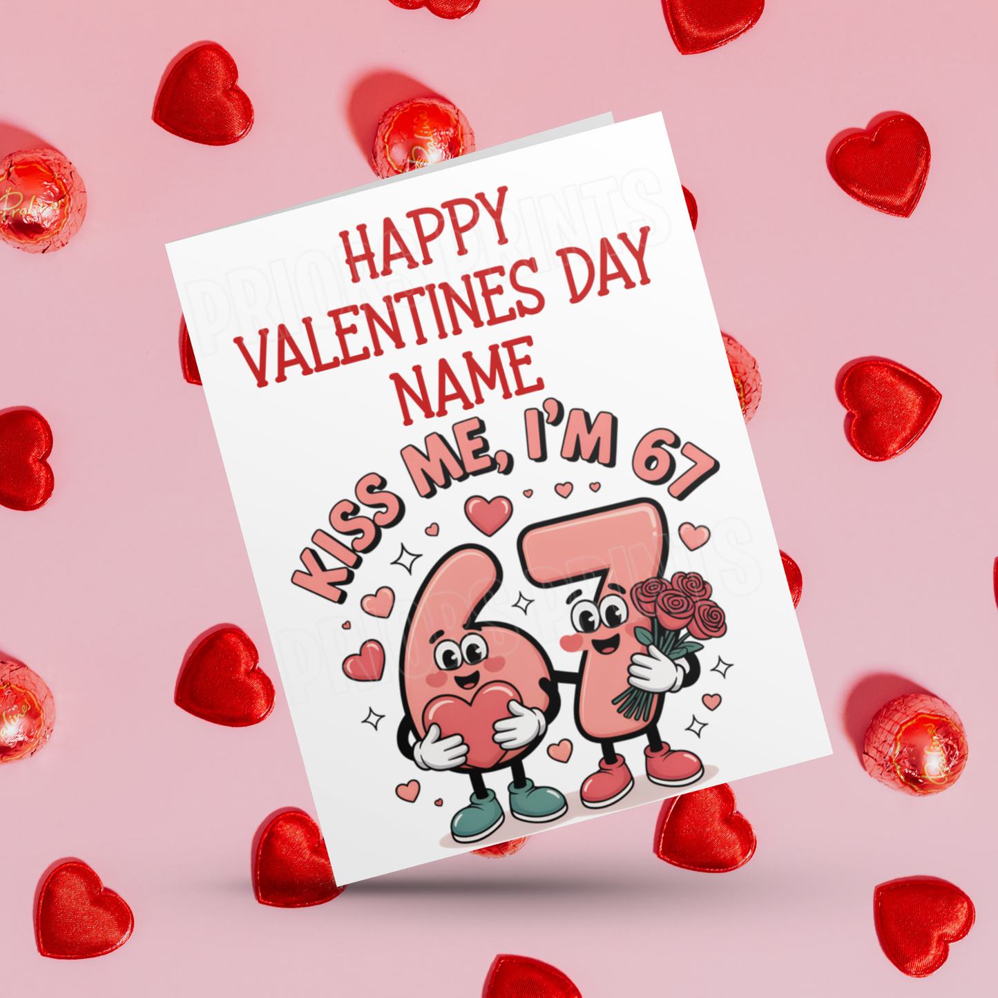 Cute Personalised Six Seven Valetines Cards I 67 I Sixseven I 6 7