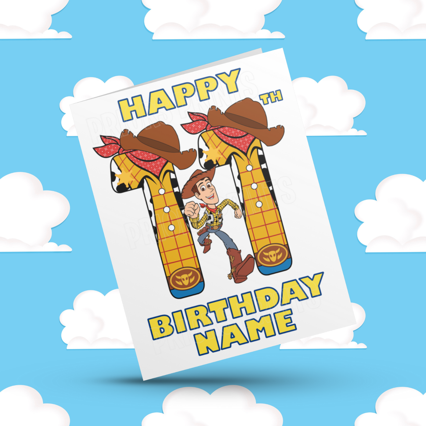 Personalised Woody Birthday Card with Age 1-20 Years (Toy Story)