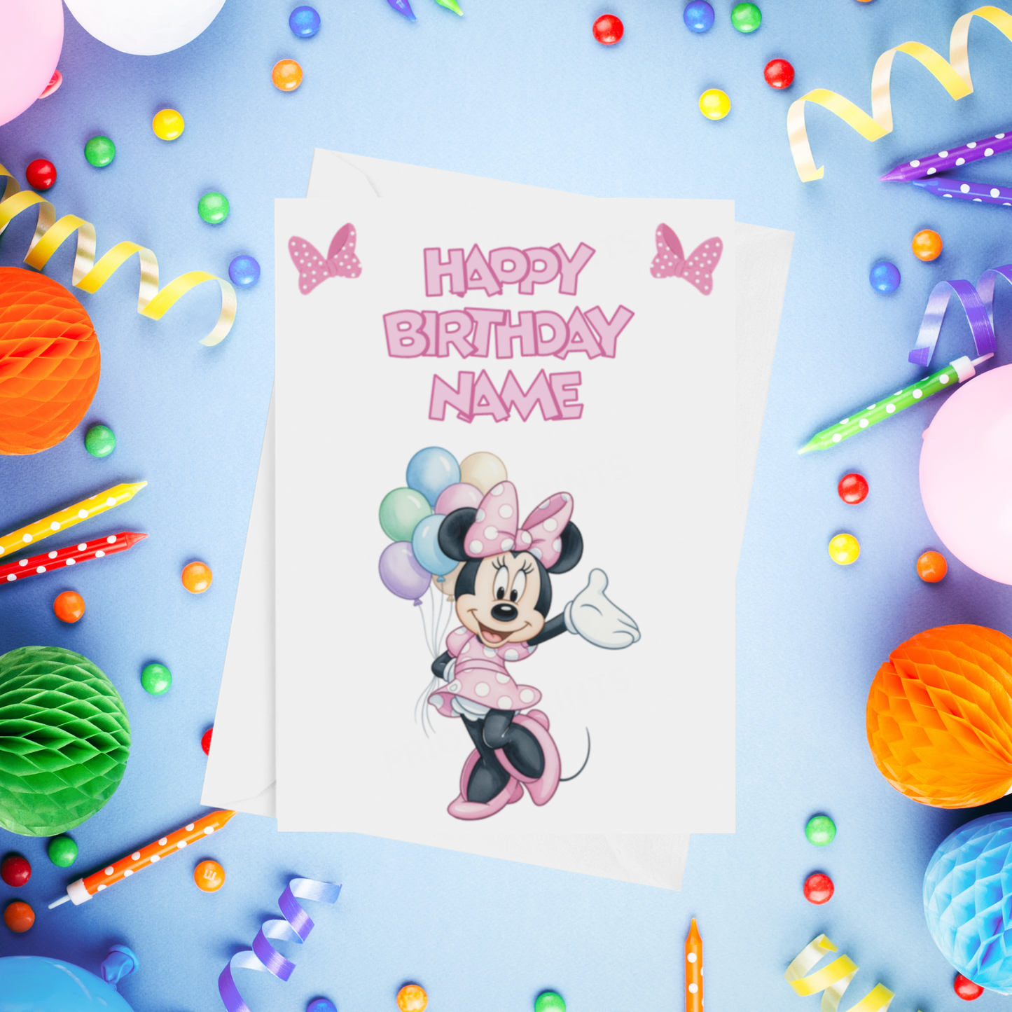 Minnie Mouse Personalised Birthday Card