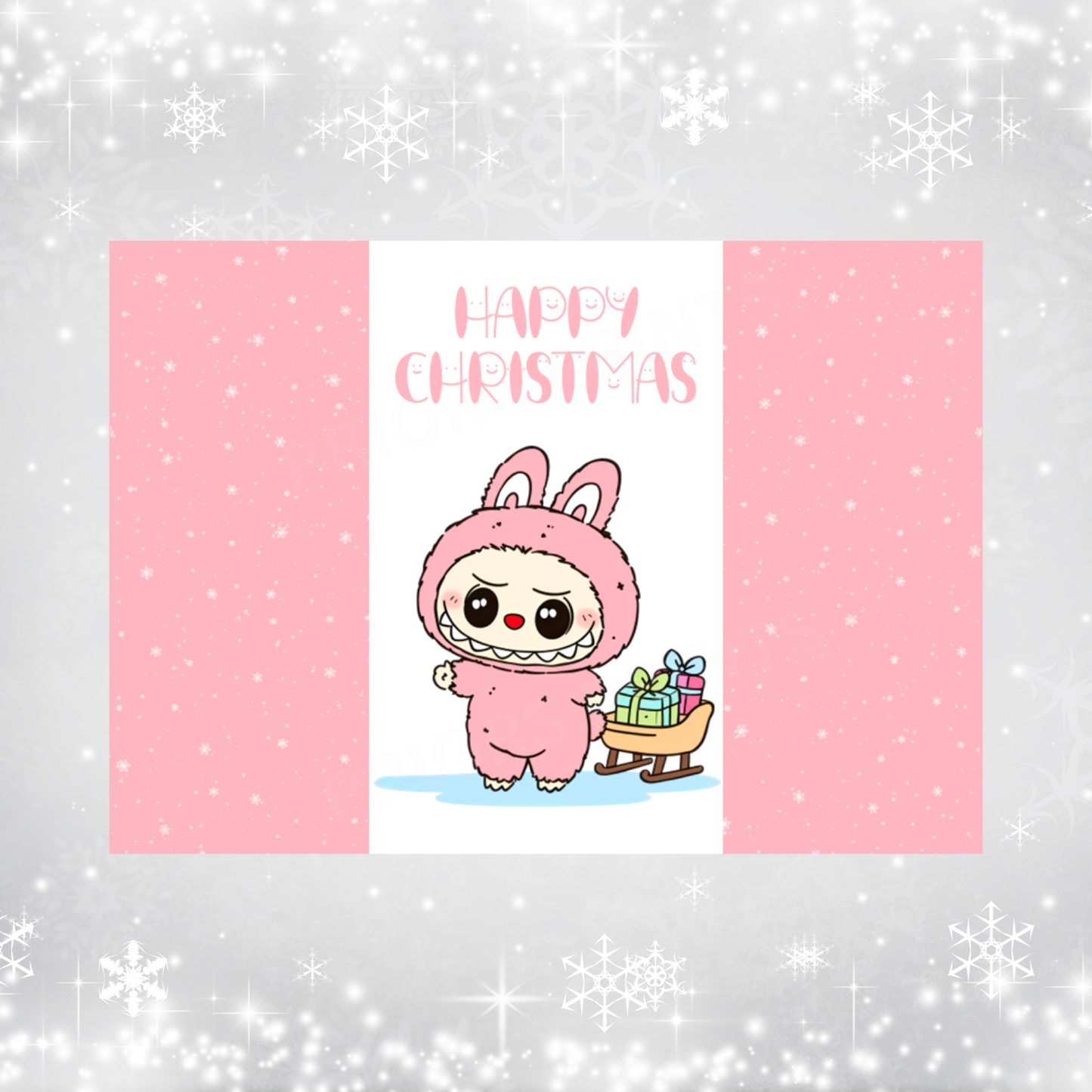 Labubu Christmas Chocolate Bar Wrapper