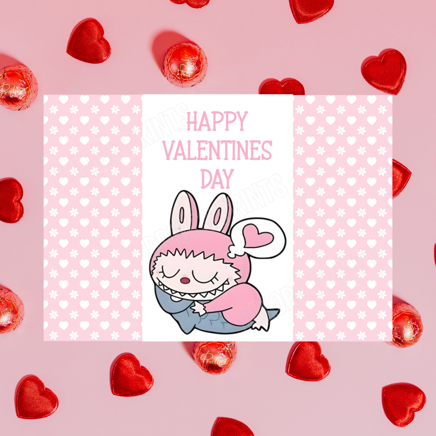 Labubu Valentines Day Chocolate Bar Wrappers 2