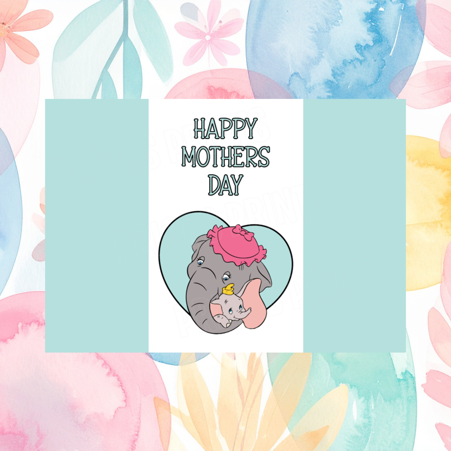 Mixed Disney Characters with child Happy Mothers Day Chocolate Bar Wrapper I 101 Dalmations I Kanga I Bambi I  Aristocats I Lady & The Tramp I Dumbo