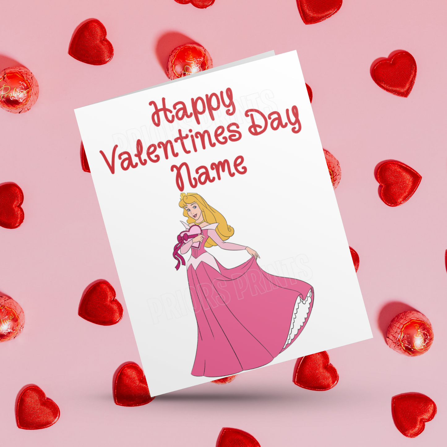 Cute Disney Princess Valentines Day Card Belle I Sleeping Beauty I Little Mermaid I Tiana I Rapunzel I Ariel I Beauty & The Beast I Tangled