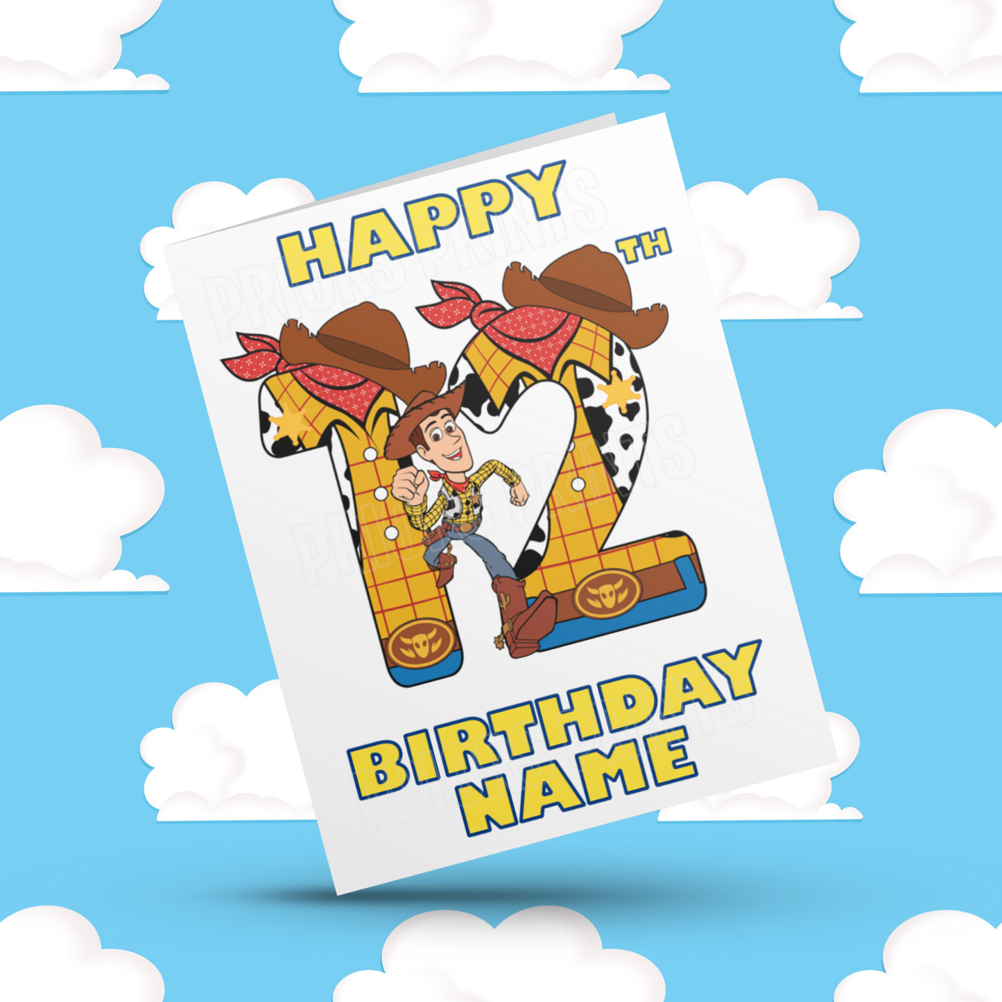 Personalised Woody Birthday Card with Age 1-20 Years (Toy Story)