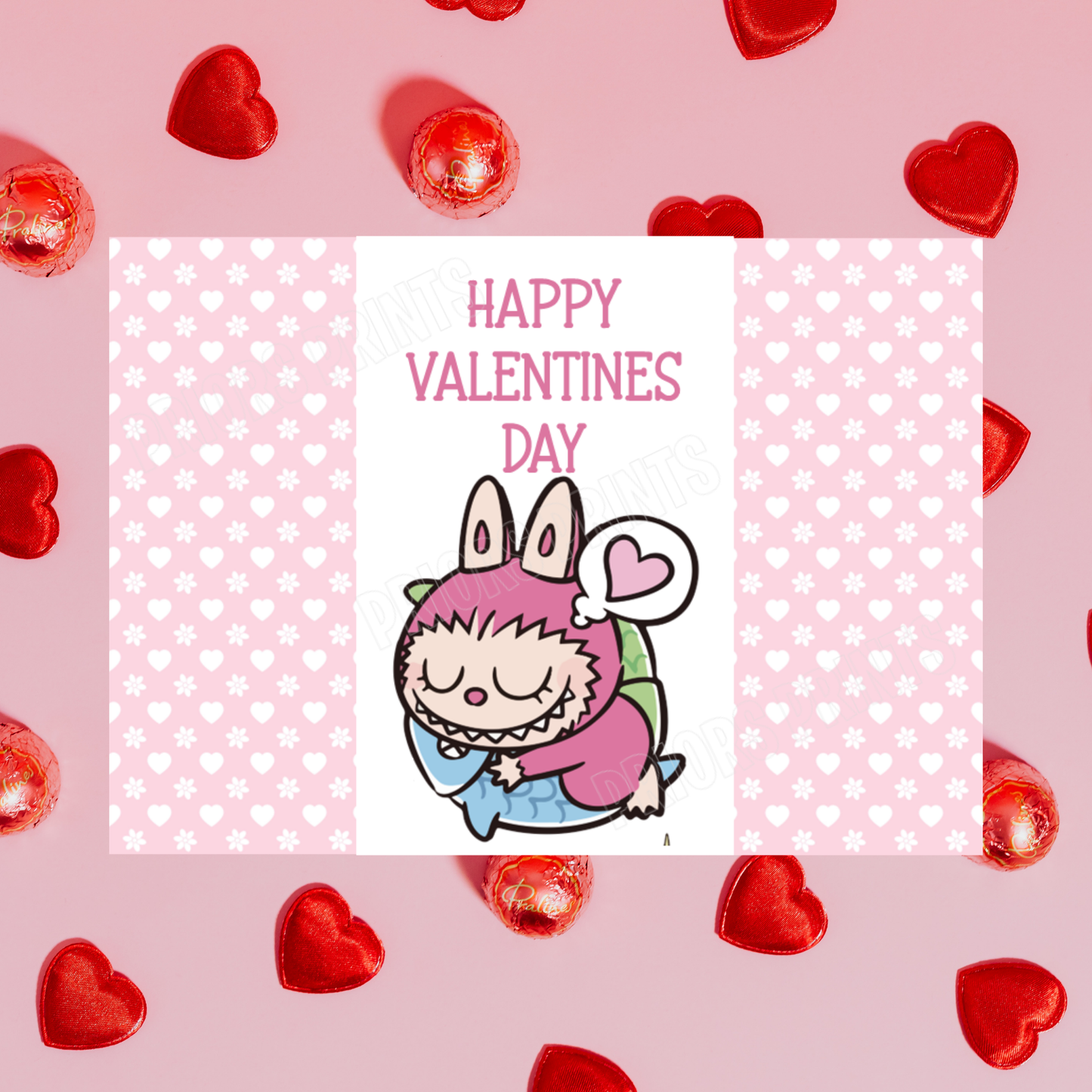 Labubu Valentines Day Chocolate Bar Wrappers 2