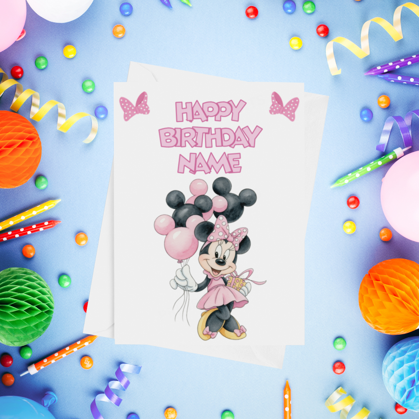 Minnie Mouse Personalised Birthday Card
