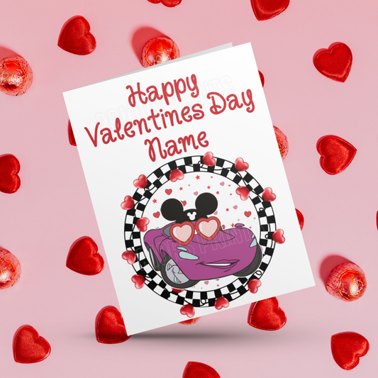 Disney Character Personalised Valentines Day Card 1 I Cars I Yoda I Star Wars I Spiderman I Toy Story I Woody I Jessie I Lightening Macqueen