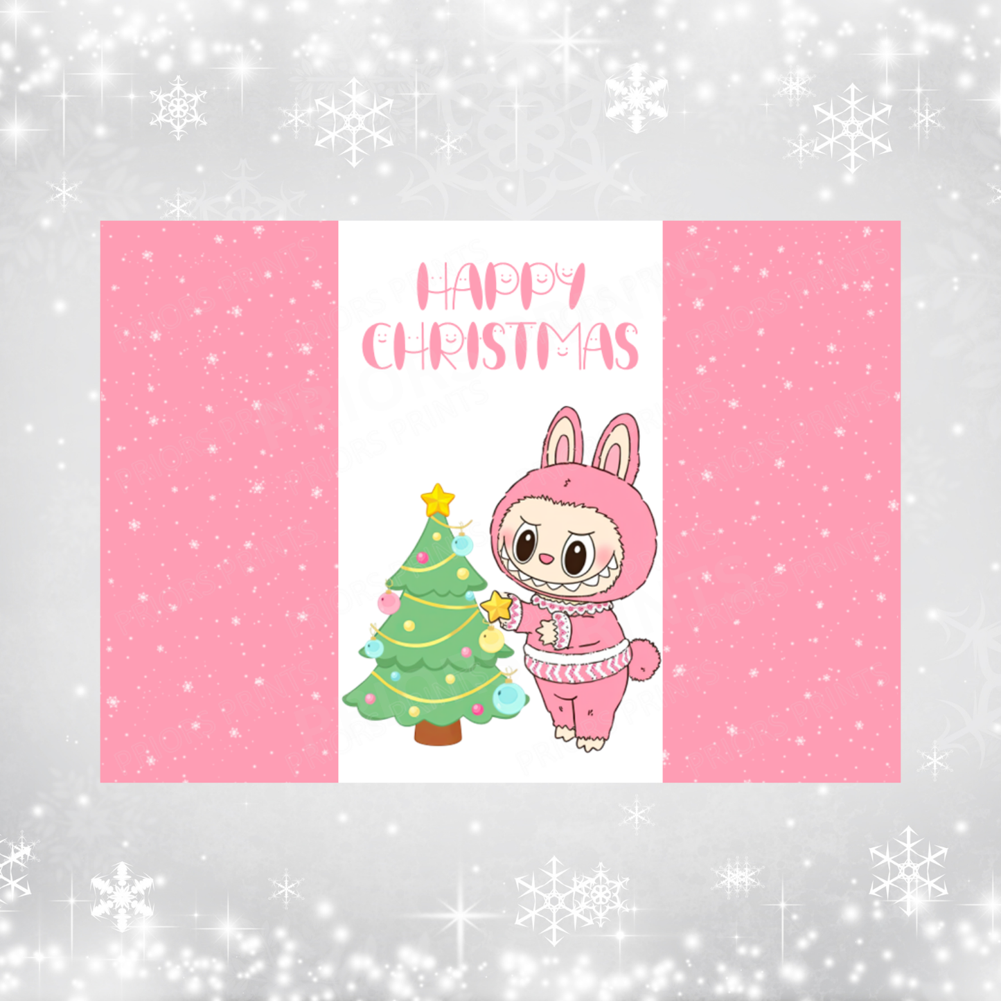 Labubu Christmas Chocolate Bar Wrapper