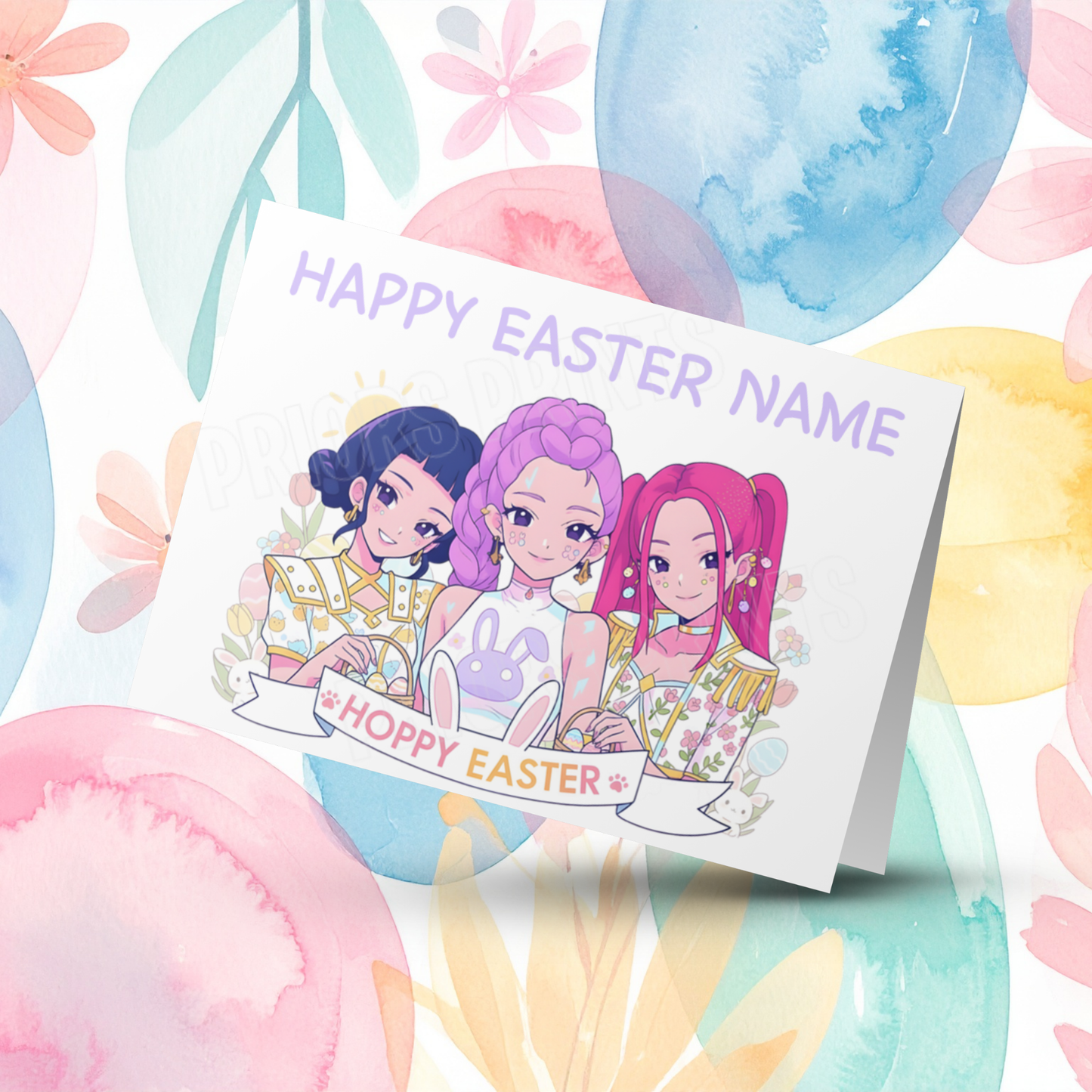 K Pop Personalised Easter Card