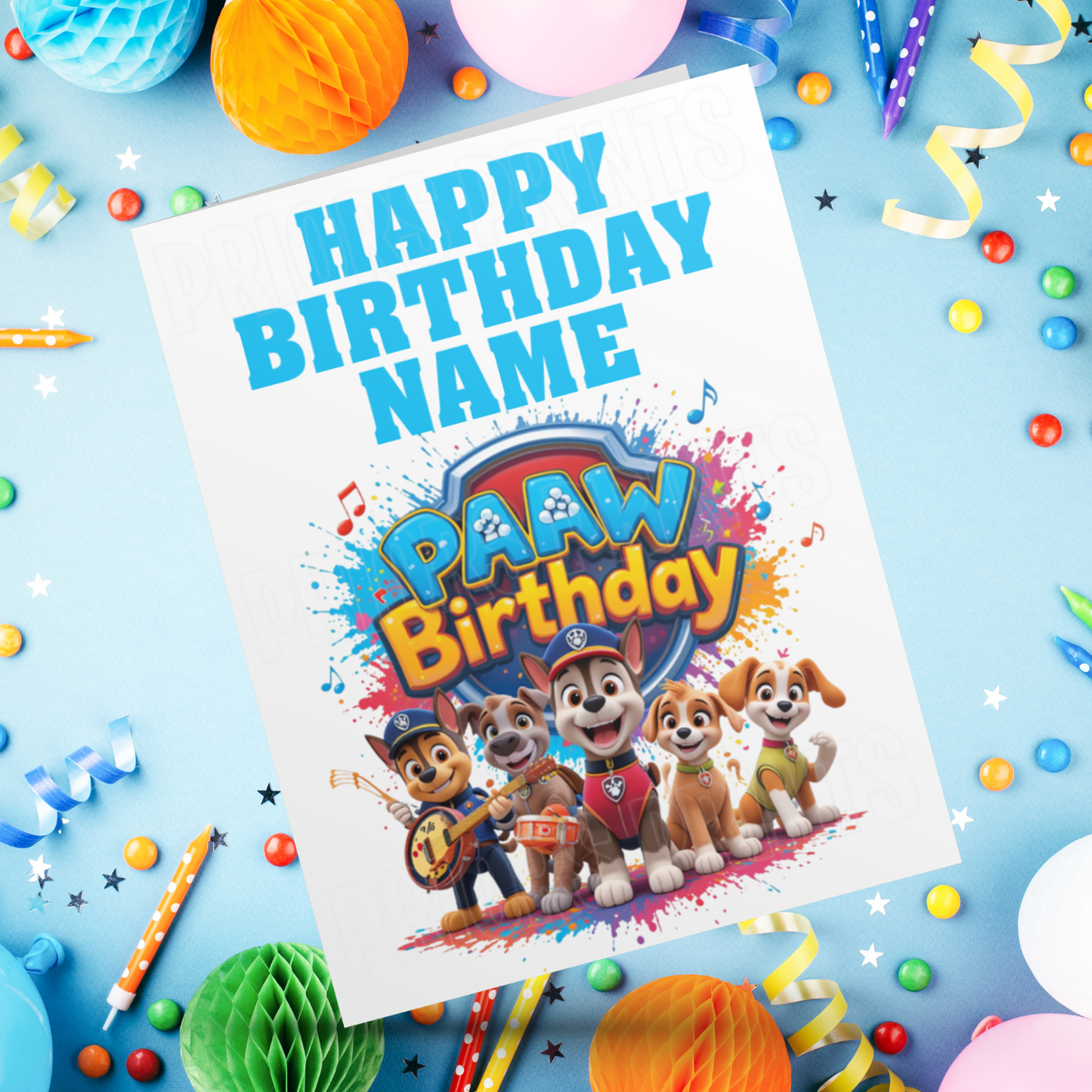 Personalised Paw Patrol Birthday Card