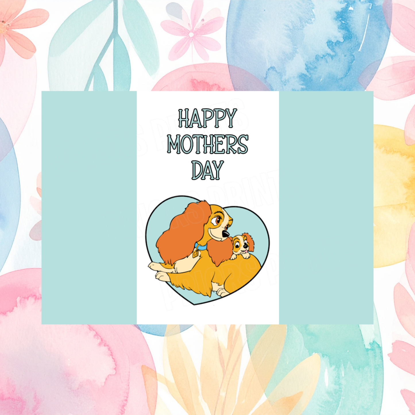 Mixed Disney Characters with child Happy Mothers Day Chocolate Bar Wrapper I 101 Dalmations I Kanga I Bambi I  Aristocats I Lady & The Tramp I Dumbo