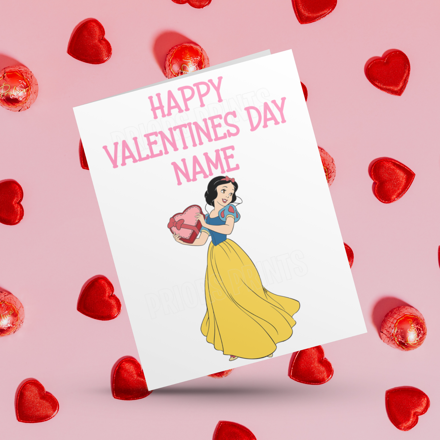 Cute Disney Princess Valentines Day Card Belle I Sleeping Beauty I Little Mermaid I Tiana I Rapunzel I Ariel I Beauty & The Beast I Tangled