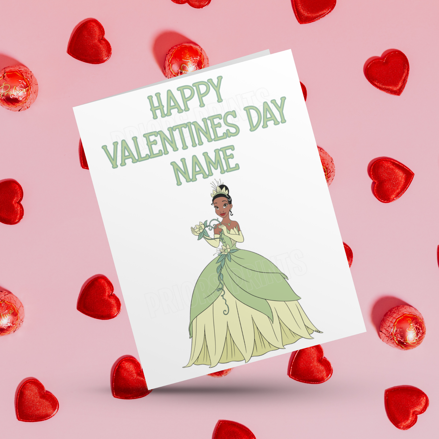 Cute Disney Princess Valentines Day Card Belle I Sleeping Beauty I Little Mermaid I Tiana I Rapunzel I Ariel I Beauty & The Beast I Tangled