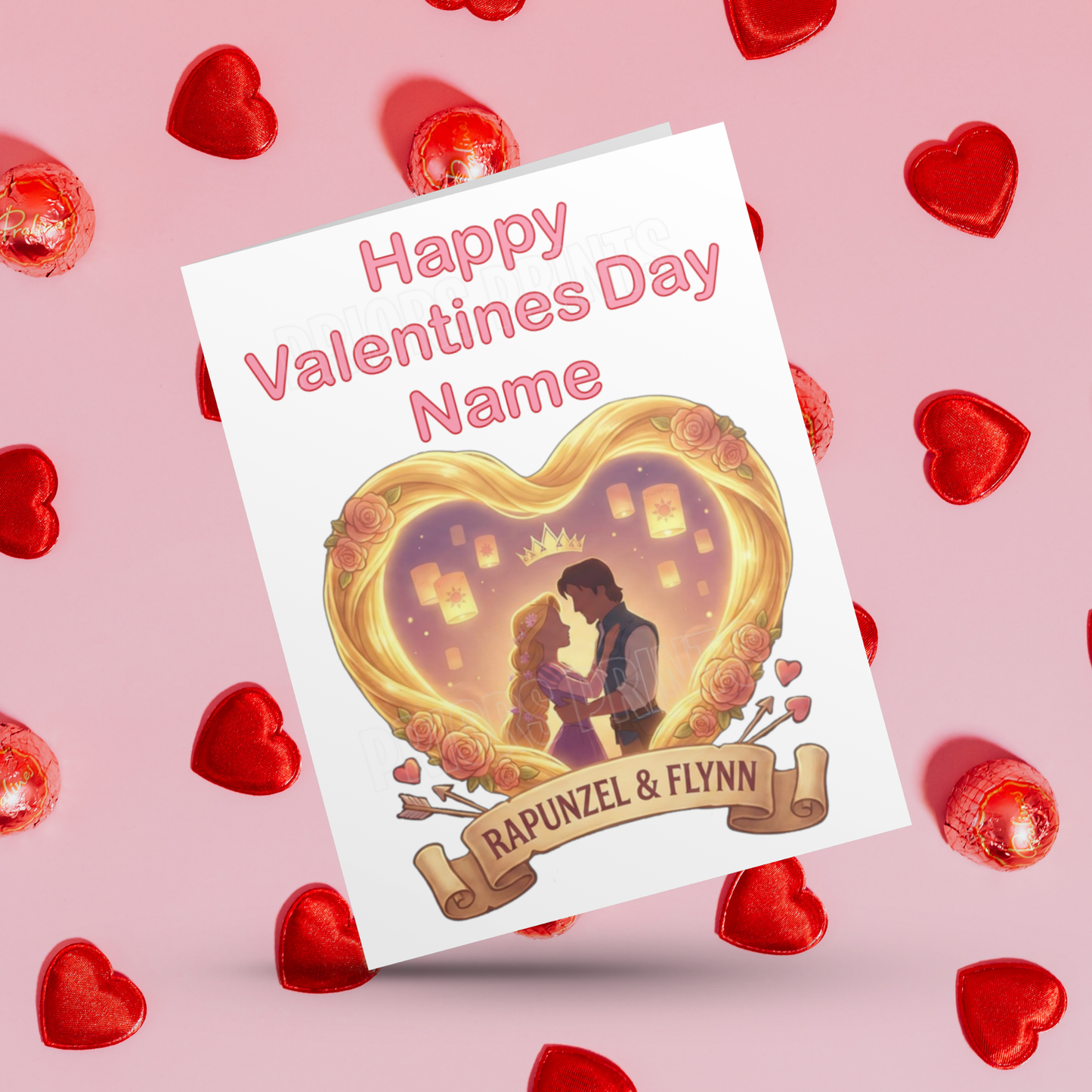 Cute Disney Princess Valentines Day Card Belle I Sleeping Beauty I Little Mermaid I Tiana I Rapunzel I Ariel I Beauty & The Beast I Tangled