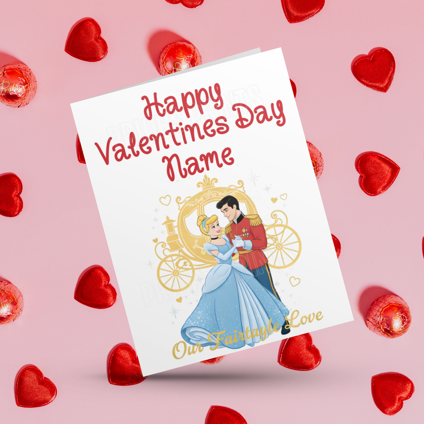 Cute Disney Princess Valentines Day Card Belle I Sleeping Beauty I Little Mermaid I Tiana I Rapunzel I Ariel I Beauty & The Beast I Tangled