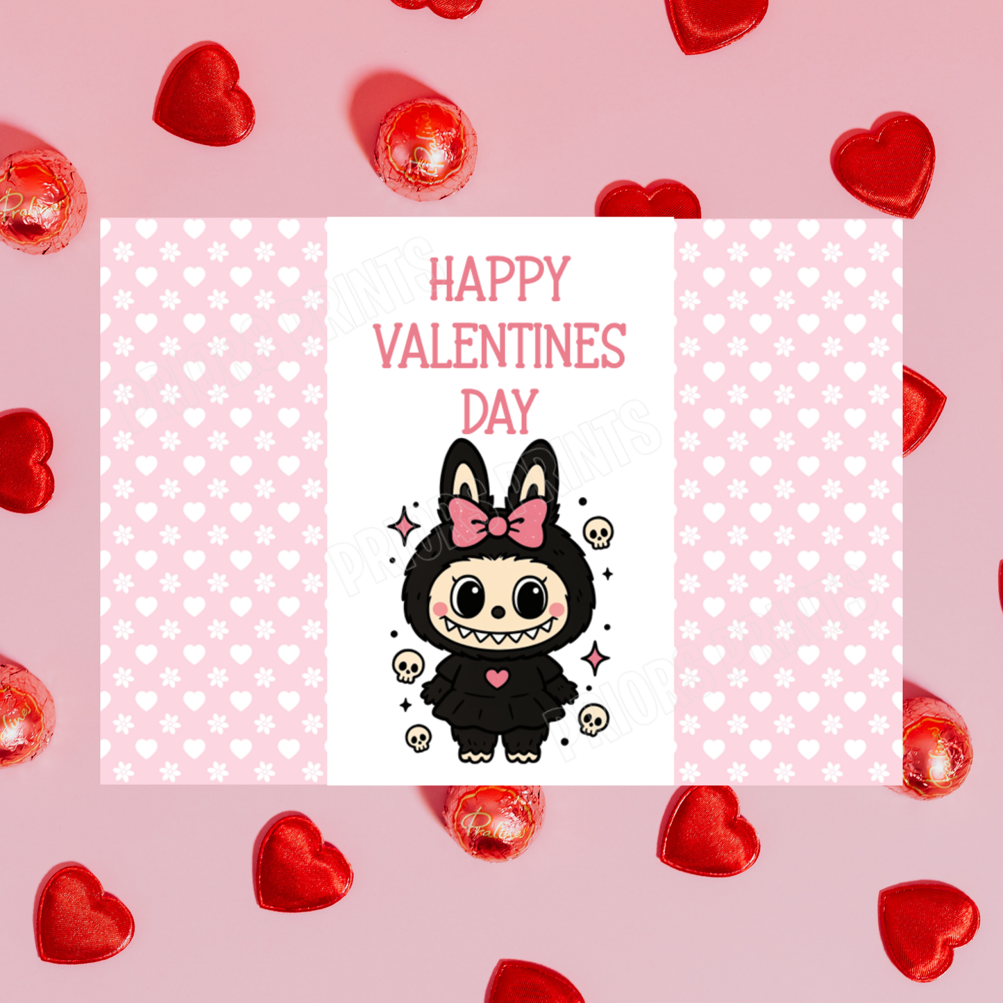 Labubu Valentines Day Chocolate Bar Wrappers 2
