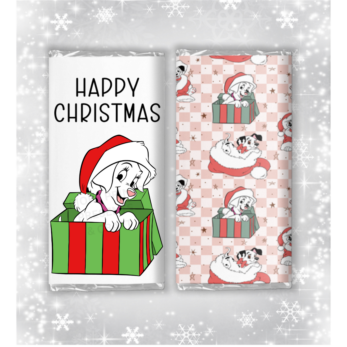 101 Dalmations Christmas Chocolate Bar Wrapper